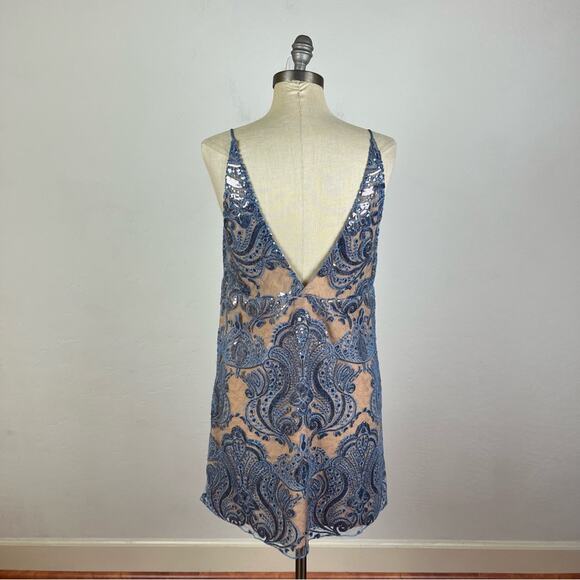 night shimmers mini dress blue Shimmer Sequin Strappy Mini Dress main image 1